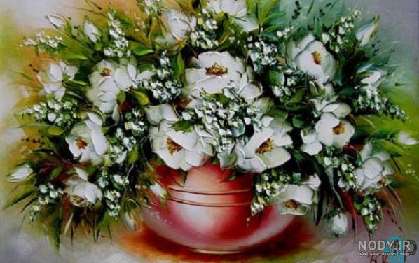 نقاشی گل با مداد رنگی حرفه ای
