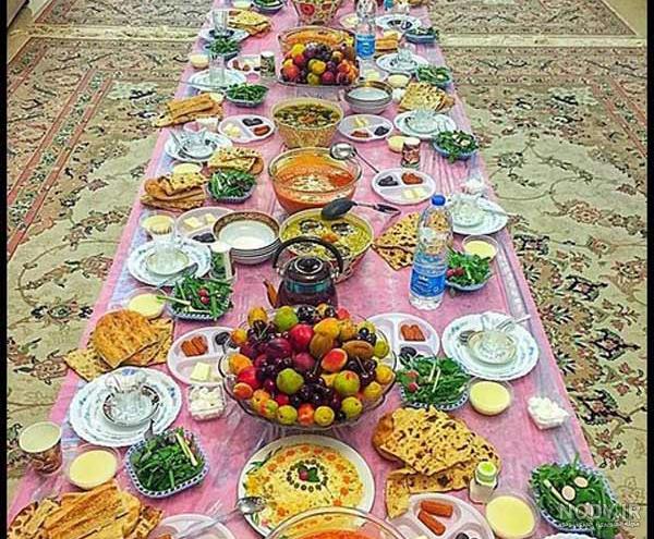 تزیین سفره افطار