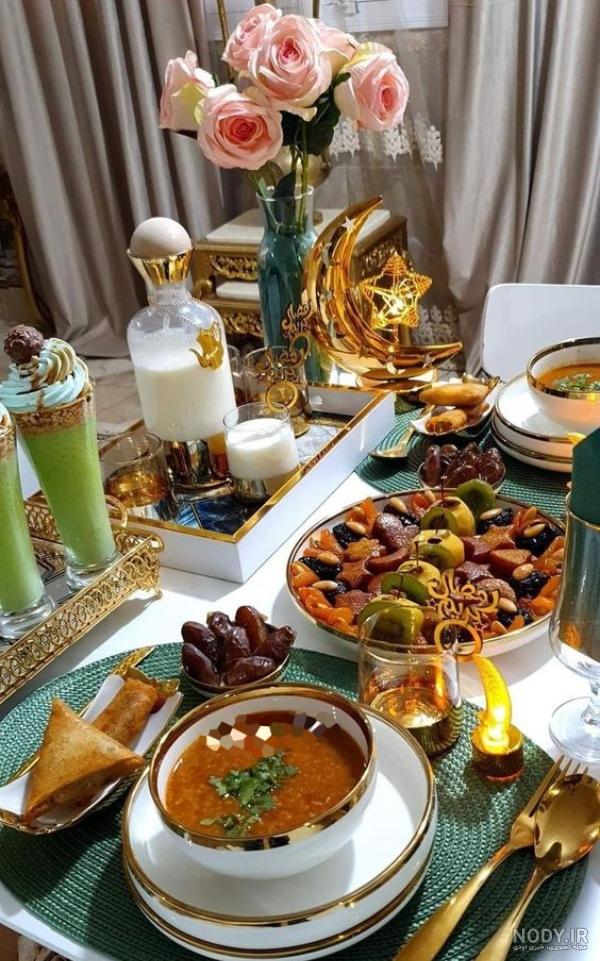 سفره افطار مجلسی و ساده برای مهمان + سفره افطار ماه رمضان