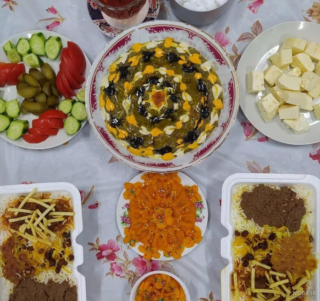 عکس سفره افطار لاکچری و گران قیمت بهاره رهنما / یاد سفره خالی فقرا ...