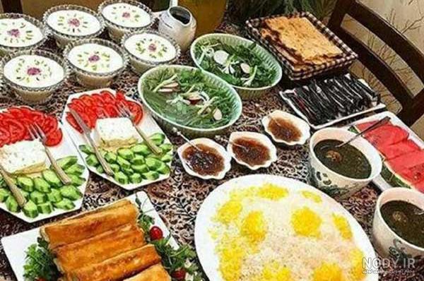 عکس سفره مهمانی افطار