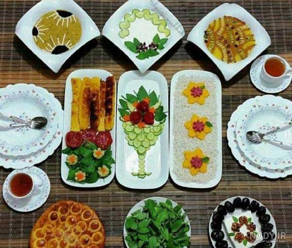 ۵۱ تزیین سفره افطار ۱۴۰۱ با هنر سفره آرایی شکیل و زیبا