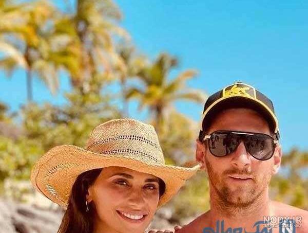 عکس مسی و همسرش در حمام