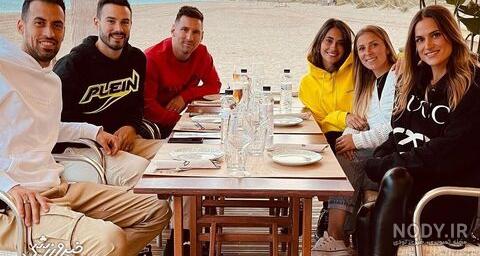 عکس مسی و همسرش در حمام