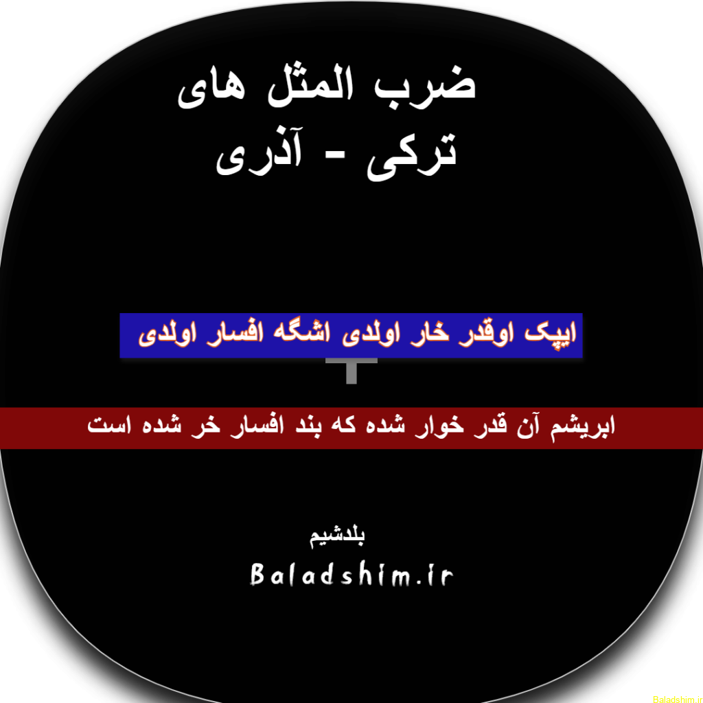 ضرب المثل ترکی استانبولی