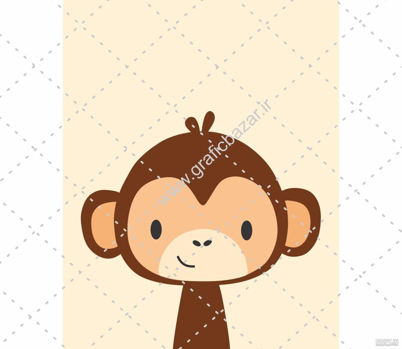 عکس میمون کارتونی با موز