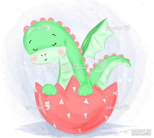 عکس نقاشی بچه گانه اژدها