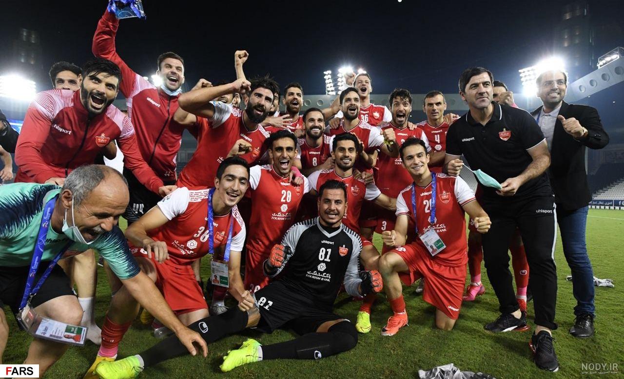 تصاویری از شادی بازیکنان پرسپولیس بعد از صعود به فینال - خبرگزاری ...