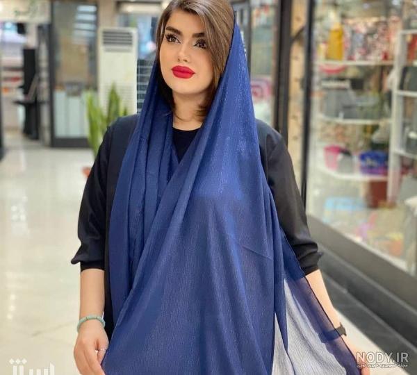 عکس شال حریر مشکی