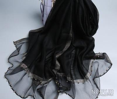 قیمت و خرید شال زنانه مدل حریر مجلسی لمه طرح ساده کریشه کد ana-2265