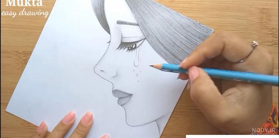 نقاشی سیاه قلم دخترانه خیلی آسان نقاشی سیاه قلم دخترانه خیلی آسان
