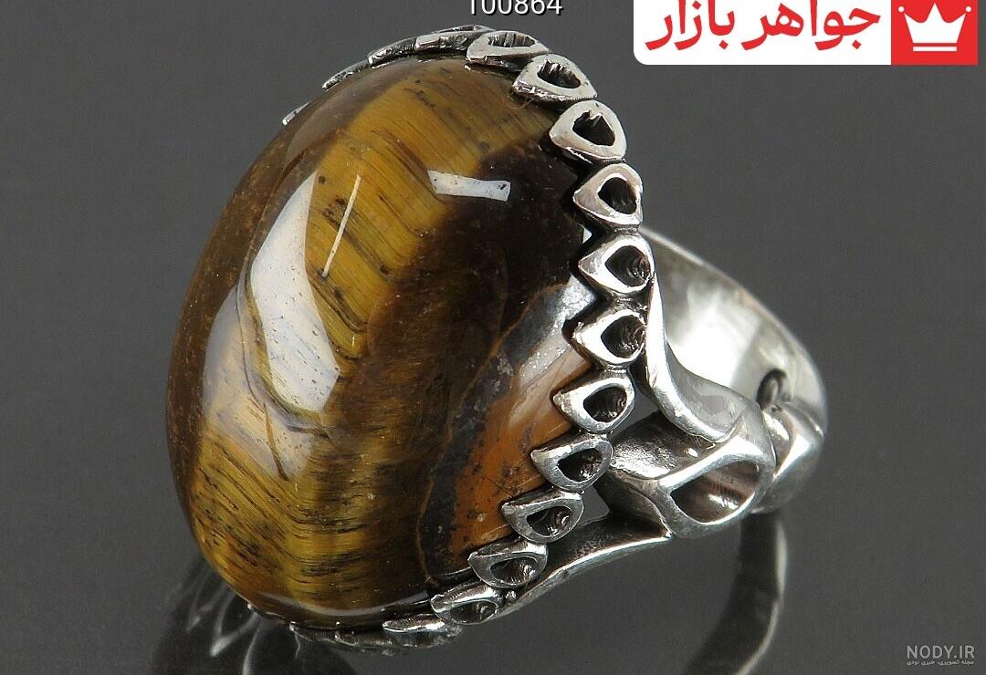 انگشتر مردانه چشم ببر - کد : 7124 انگشتر مردانه چشم ببر - کد : 7124