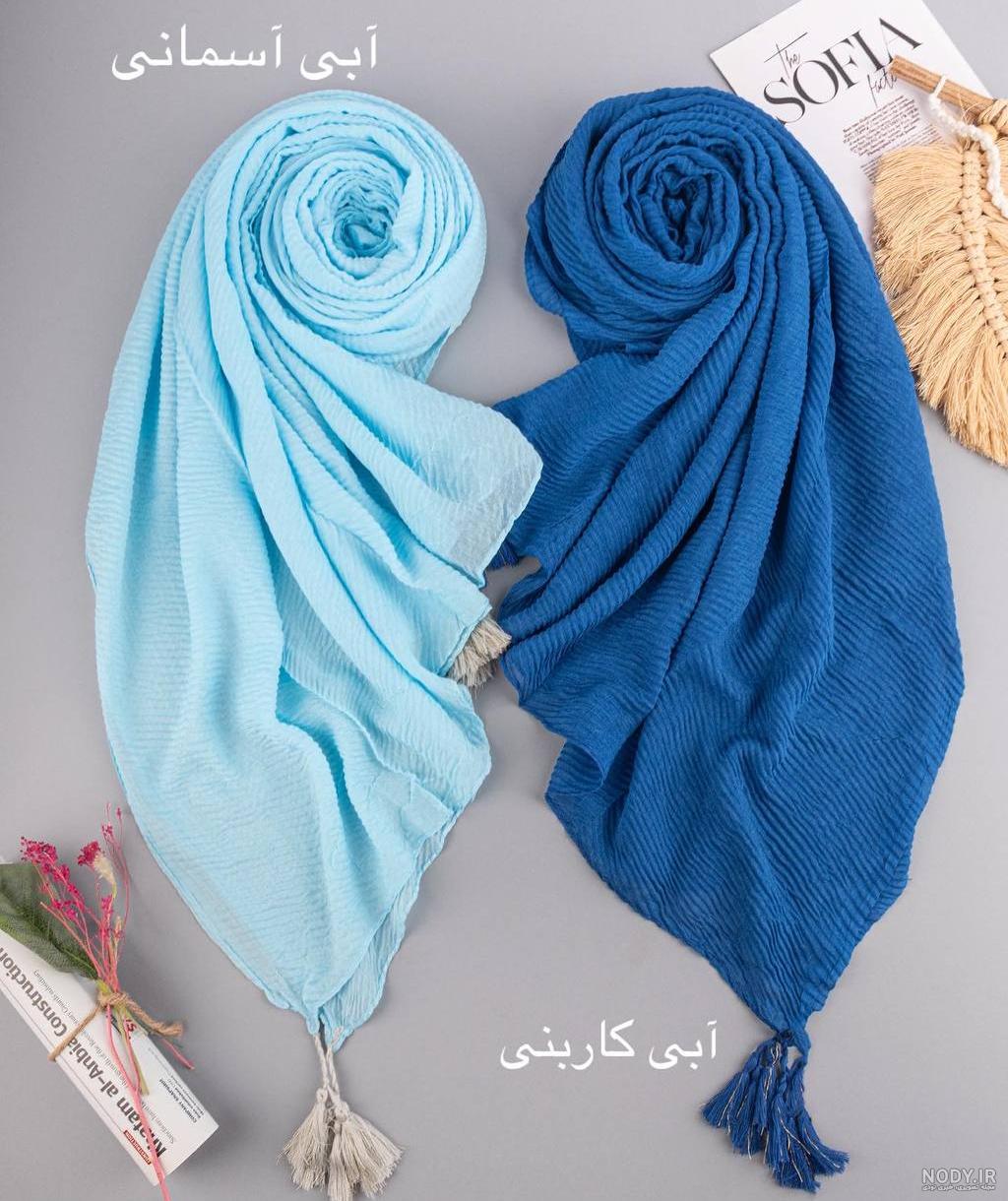 شال پلیسه عروسکی آبی آسمانی S5596 - میس لاکچری شال پلیسه عروسکی آبی آسمانی S5596 - میس لاکچری