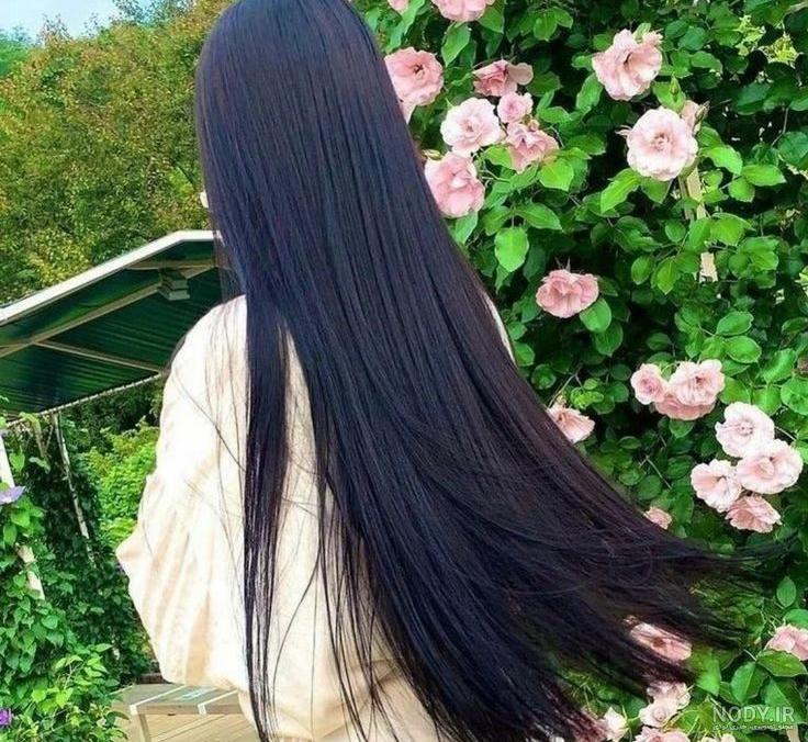 عکس رنگ مو زمینه مشکی و مش یخی