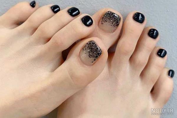 عکس ژل ناخن پا