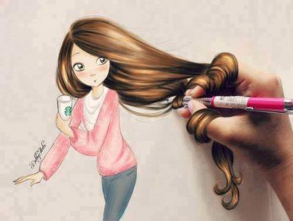 نقاشی های کارتونی دخترانه فانتزی