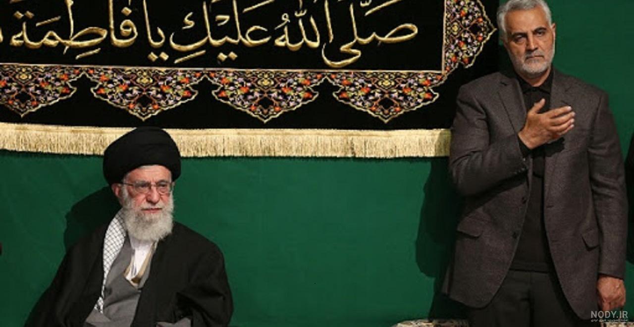 عکس حاج قاسم سلیمانی و رهبر عکس حاج قاسم سلیمانی و رهبر