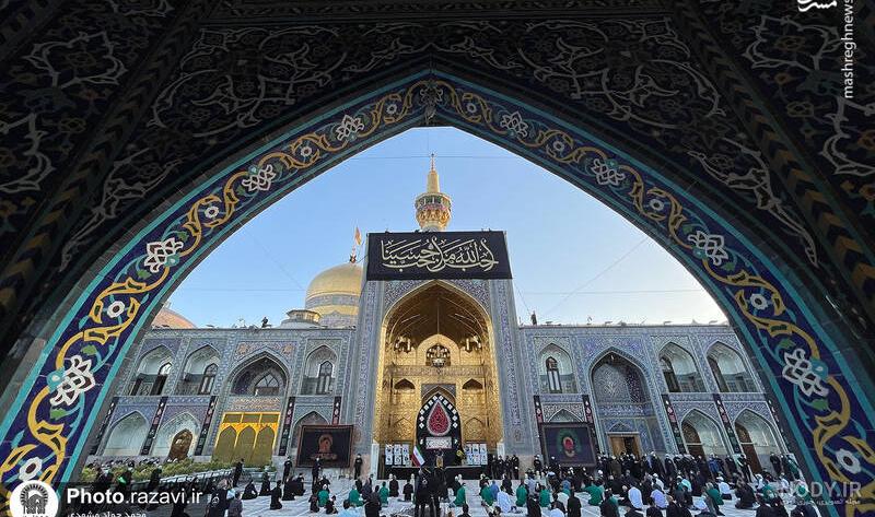 عکس حرم امام رضا در ایام محرم