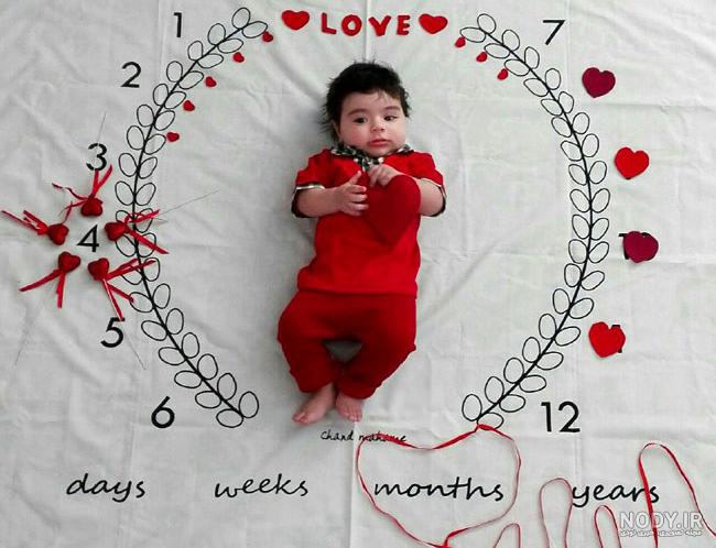 ایده برای عکس چهار ماهگی نوزاد ایده برای عکس چهار ماهگی نوزاد