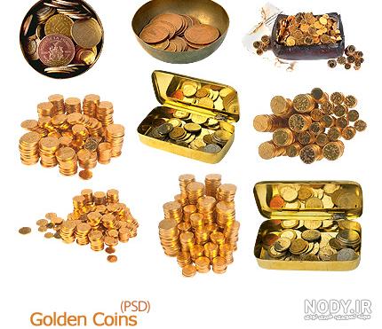 تصاویر لایه باز سکه های طلا - Golden Coins تصاویر لایه باز سکه های طلا - Golden Coins