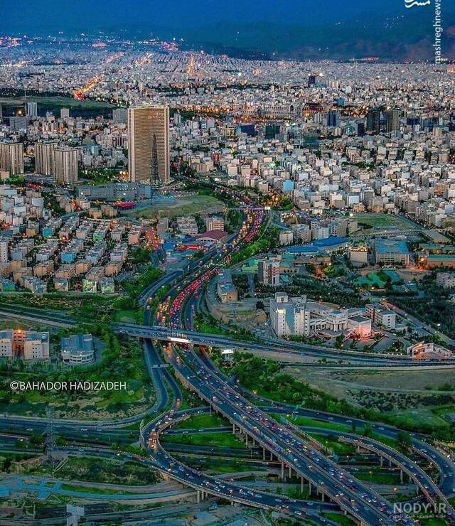 عکس هوایی شهر تهران