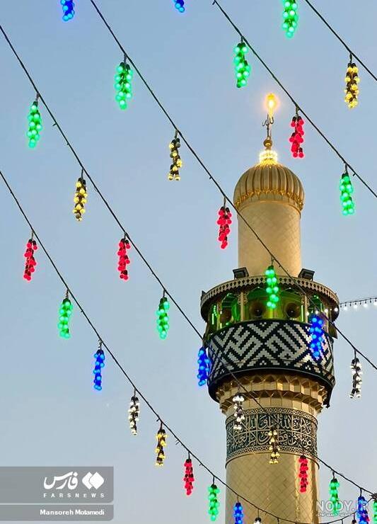 تصاویر/ چراغانی حرم‌رضوی درشب عیدغدیر