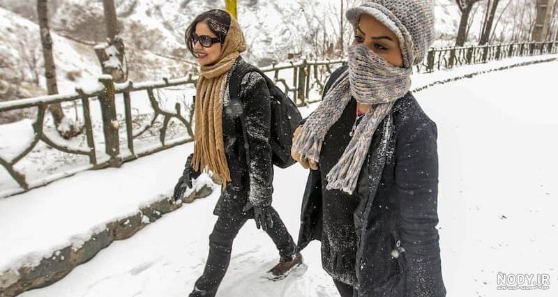 تصاویری از حال و هوای برفی تهران + فیلم
