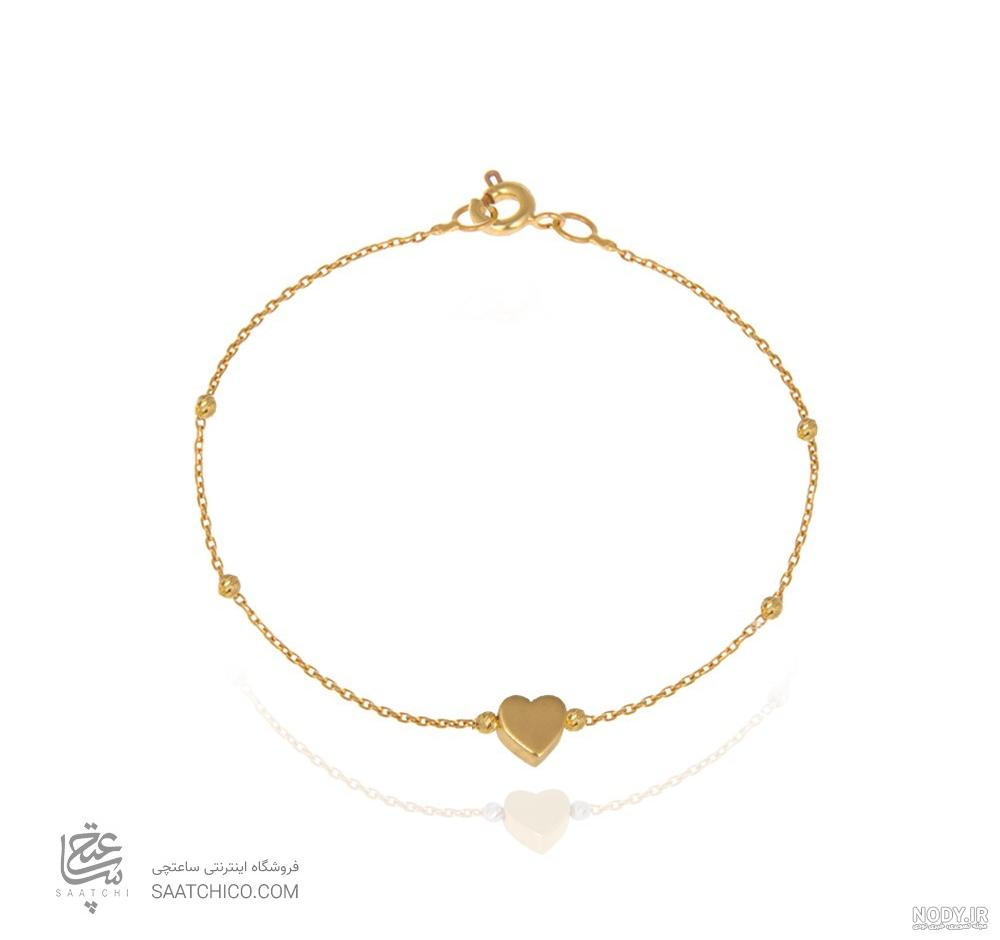 خرید دستبند دخترانه نقره طرح ضربان قلب DS-N461