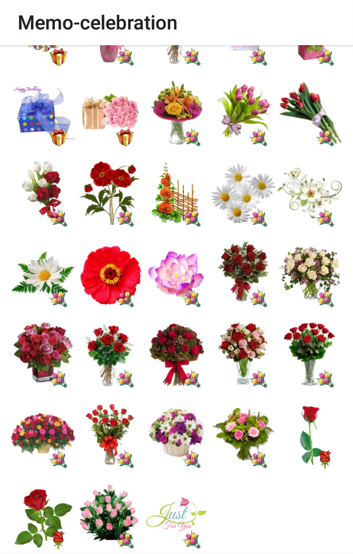 عکس استیکر گل