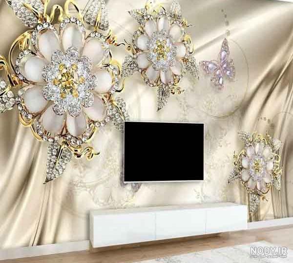 عکس انواع پوستر و کاغذ دیواری سه بعدی برای پشت تلویزیون و اتاق خواب -  ساختمانچی