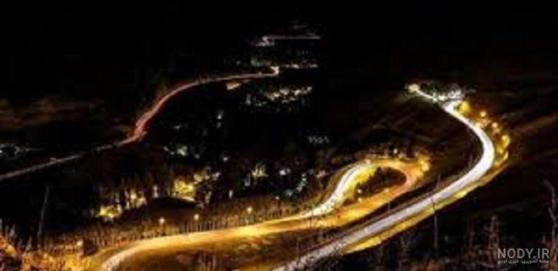 عکس جاده شمال در شب عکس جاده شمال در شب