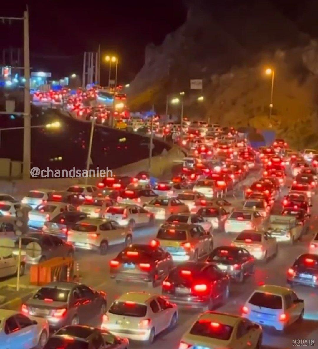 عکس جاده چالوس در شب عکس جاده چالوس در شب