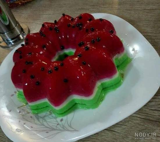 عکس ژله شب یلدا در جام عکس ژله شب یلدا در جام