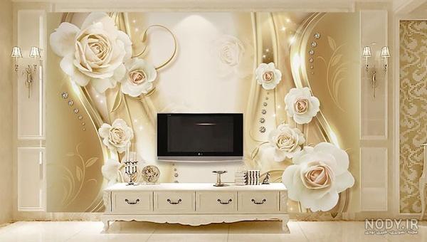 عکس کاغذ دیواری سه بعدی برای پشت تلویزیون