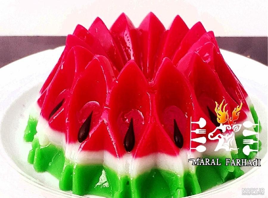 ژله هندوانه لیوانی ژله هندوانه لیوانی