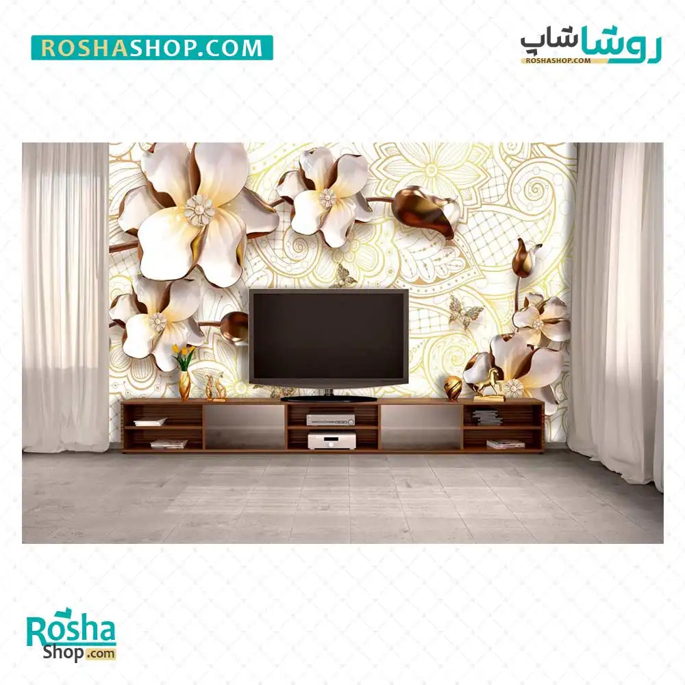 کاغذ دیواری سه بعدی هندسی W10269800 - خرید با قیمت مناسب - والینو