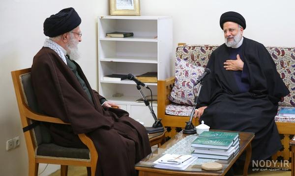 عکس / تصاویری از حجت‌الاسلام والمسلمین شهید سیدابراهیم رئیسی در کنار رهبر  انقلاب اسلامی
