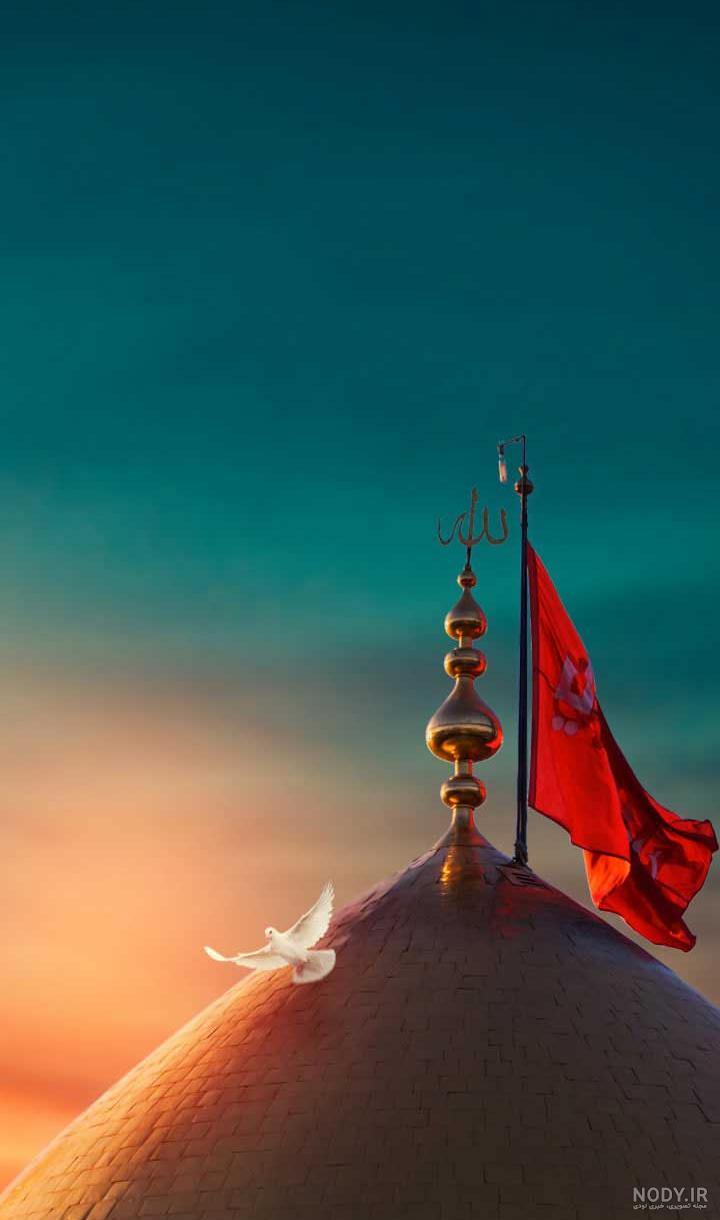 عکس حرم امام حسین با نوشته زیبا عکس حرم امام حسین با نوشته زیبا