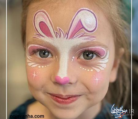 عکس نقاشی با آبرنگ روی صورت ساده