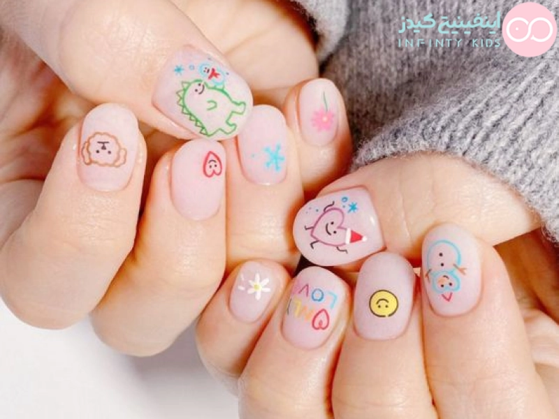عکس ژلیش ناخن دخترانه ساده