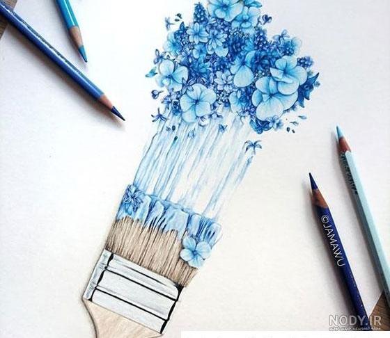 ایده خلاقانه برای عکاسی از مداد رنگی