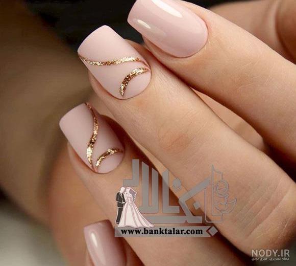 عکس ناخن ژلیش طرح دار
