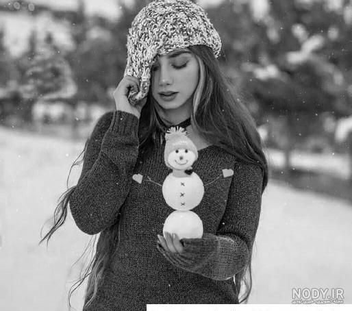 عکس پروفایل دخترونه خفن لاتی سیاه سفید برفی عاشقانه