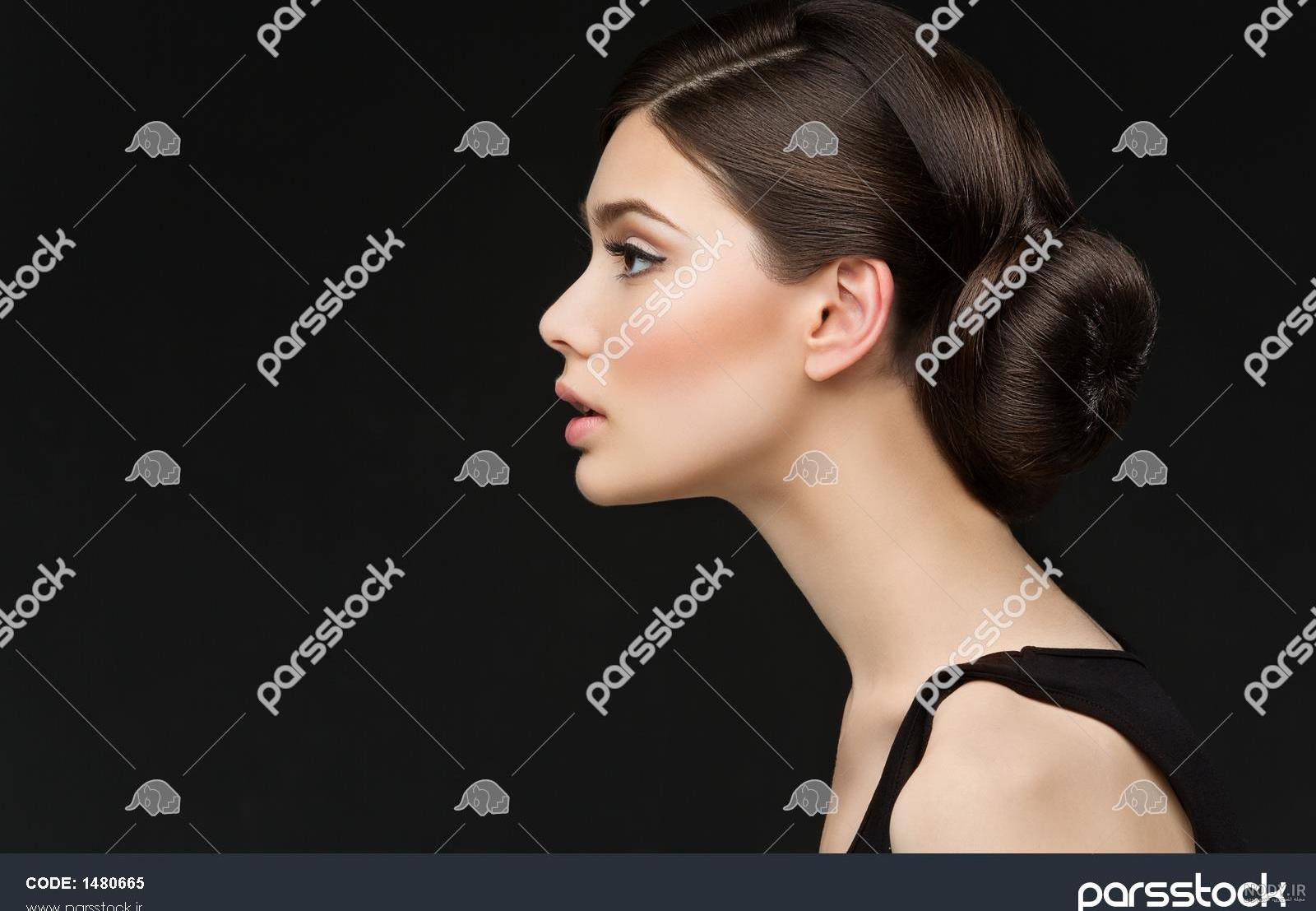 پروفایل دخترانه مشکی با گوشی ژست | تاوعکس