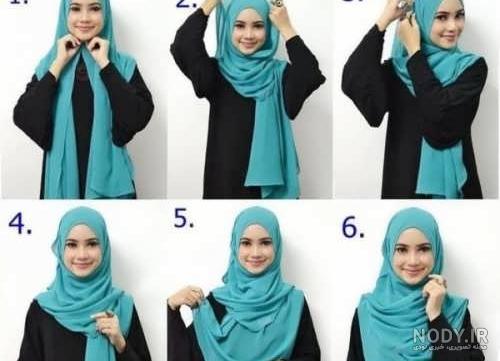 12 ایده بستن شال ساده و زیبا