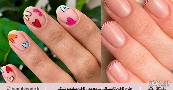 طراحی ناخن ساده با لاک