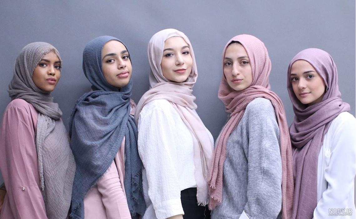 عکس شال بستن با حجاب