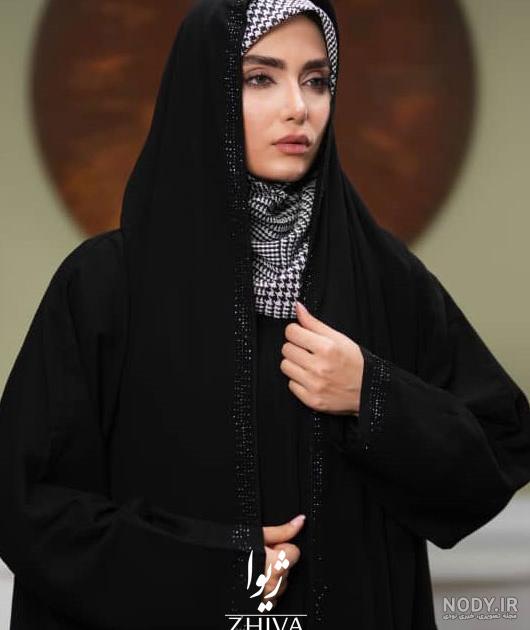 عکس مدل بستن شال حجابی