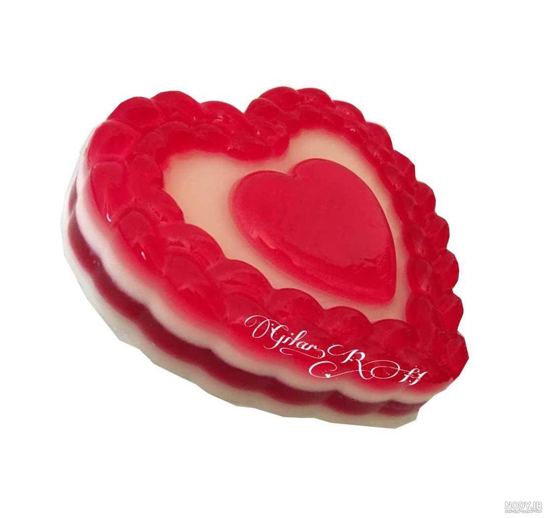 عکس ژله قلب شیشه ای