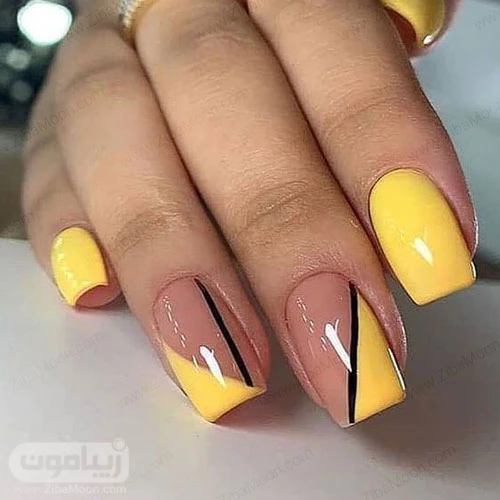 مدل طراحی ناخن با لاک شیک و مجلسی بدون ابزار